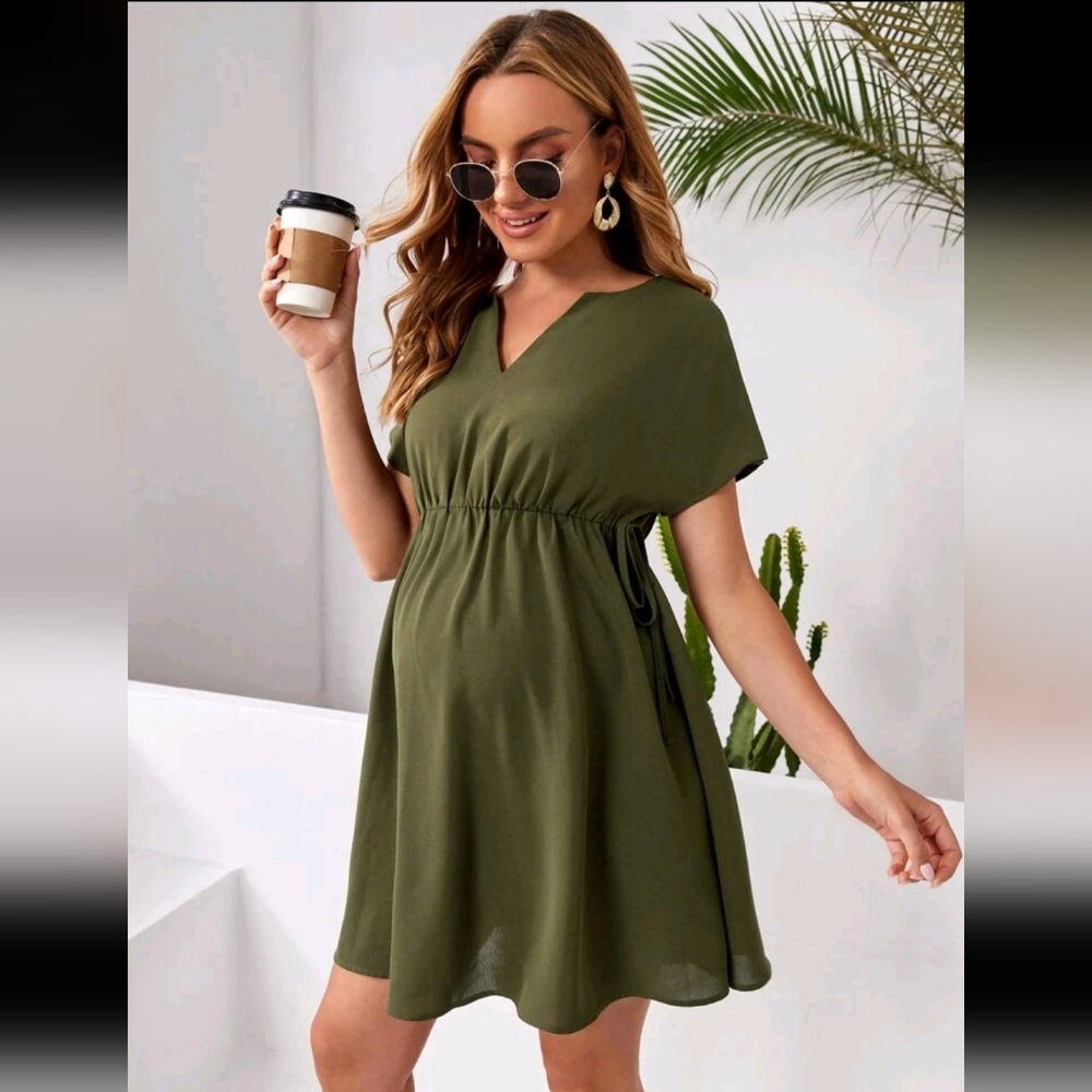 MATERNITY Military Green Dress